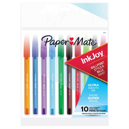 Stylos à bille InkJoy™ 100 Paquet de 10 couleurs mode variées