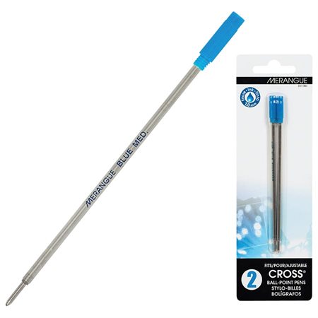 Recharge pour stylo à bille roulante Cross® Paquet de 2. bleu