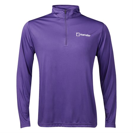 Hamster Long Sleeve Shirt with Zipper for Men Violet small