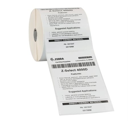 Z-Perform® 2000D Thermal Labels