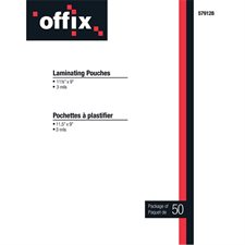Offix® Laminating Pouches 3 mil thickness pkg 50