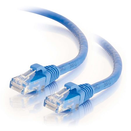 Câble réseau de raccordement Ethernet avec gaine CAT6 15 pieds bleu