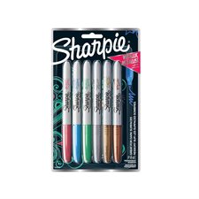 Metallic Marker Package of 6 gold, silver, bronze, ruby, emerald and sapphire.