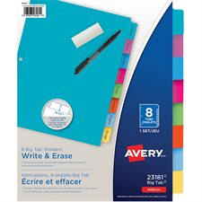 Big Tab™ Write & Erase Dividers 8 tabs