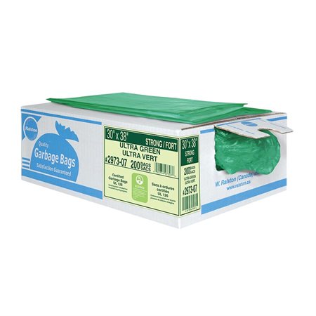 2900 Series Industrial Garbage Bags Strong 30 x 38” green (200)