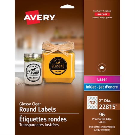 Self-Adhesive Glossy Round Labels