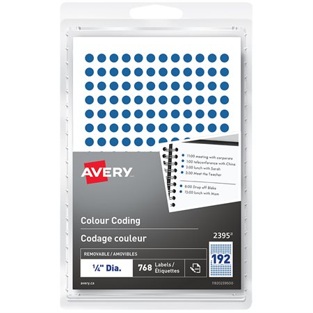 Étiquettes de codage couleur autoadhésives bleu