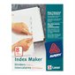 Index Maker® Dividers White. Easy Apply™. 25 sets. 8 tabs