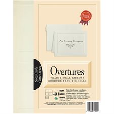 Cartes de notes Overtures® ivoire