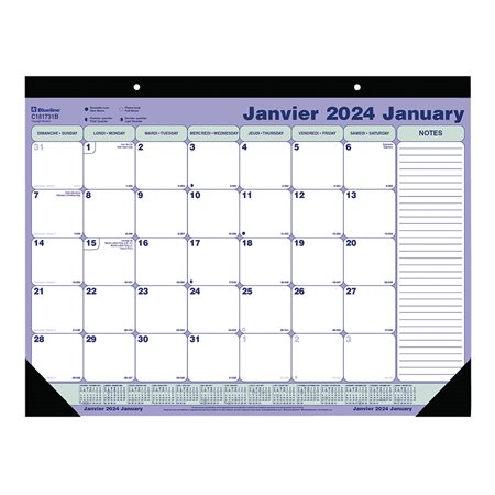 Calendrier sous-main mensuel (2021) 21-1 / 4 x 16 po bilingue