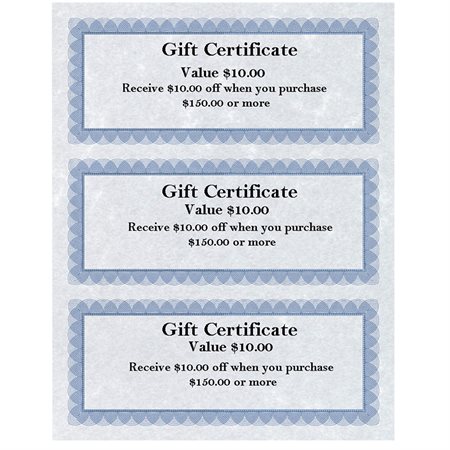 Regent Gift Certificates