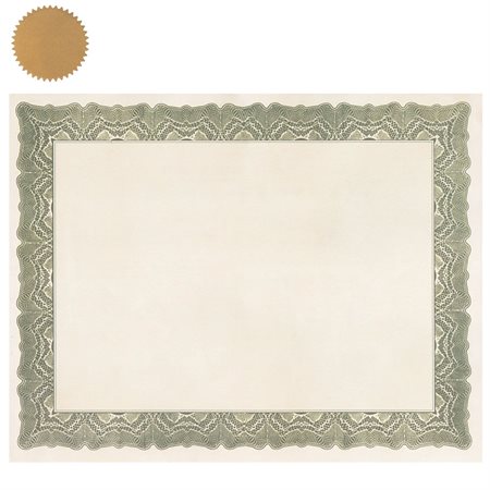 Certificats St.James™ Paquet de 25 vert