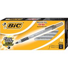 Round Stic™ Grip Ballpoint Pens Fine point black