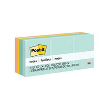 Post-it® Original Notes – Marseille Collection 1-1/2 x 2 in. 100-sheet pad (pkg 12)