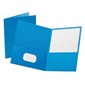 Twin-pocket portfolio Box of 25 light blue