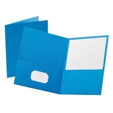 Twin-pocket portfolio By unit light blue