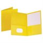 Twin-pocket portfolio Box of 25 yellow
