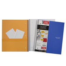Five Star® Spiral Notebook 3 subjects, 300 ruled pages. 11 x 8-1/2"