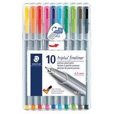Triplus® Fineliner Marker Package of 10 assorted colours