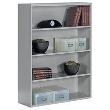 Fileworks® Bookcase 48 in. height. 3 shelves. grey