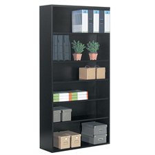 Fileworks® Bookcase 72 in. height. 5 shelves. black
