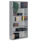 Fileworks® Bookcase 72 in. height. 5 shelves. grey