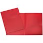 Plastic Report Cover With 2 Pockets - Red