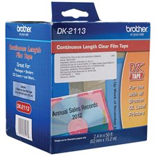 Labels for QL Printers Black/clear ribbon tape 2-3/7" x 50'