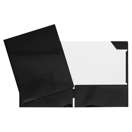 Couverture de présentation en carton à 2 pochettes - Noir
