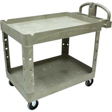 Mobile Utility Cart with Handle 44 x 25.25 x 39 in beige