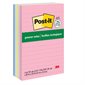 Feuillets plus écologiques Post-it® - collection doux soupçons 4 x 6 po, lignés bloc de 100 feuillets (pqt 5)