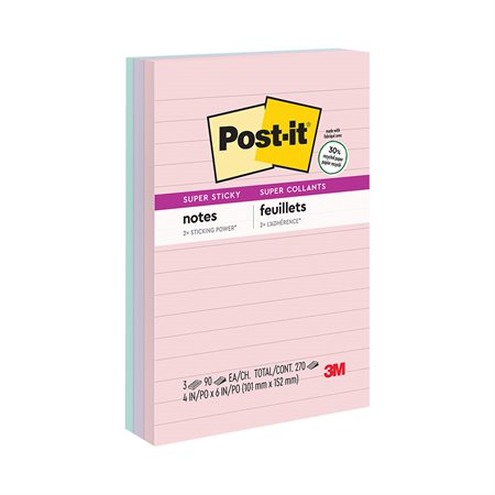 Post-it® Super Sticky Recycled Notes – Wanderlust Pastels