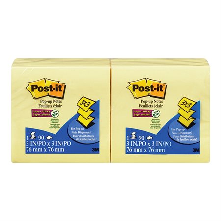 Post-it® Super Sticky Pop-Up Notes yellow