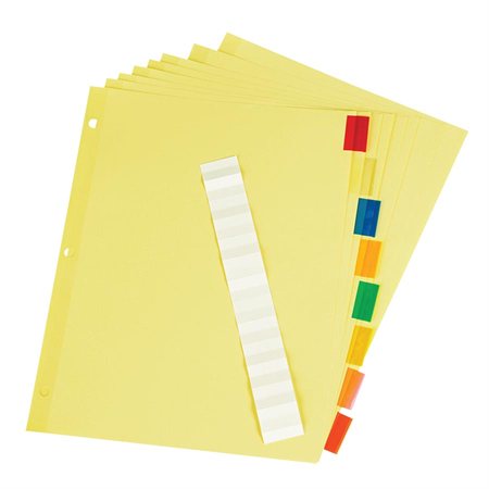 Offix® Insertable Tab Dividers Coloured Plastic Tabs 5 tabs