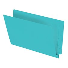 End Tab File Folder 13-1/2-pt. Legal size, box of 50 turquoise