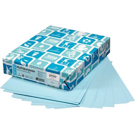Lettermark® Multipurpose Coloured Paper Letter Size - 8-1 / 2 x 11" blue
