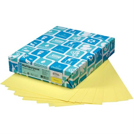 Papier couverture à usage multiples EarthChoice® Bristol Format lettre, 8-1/2 x 11" canari