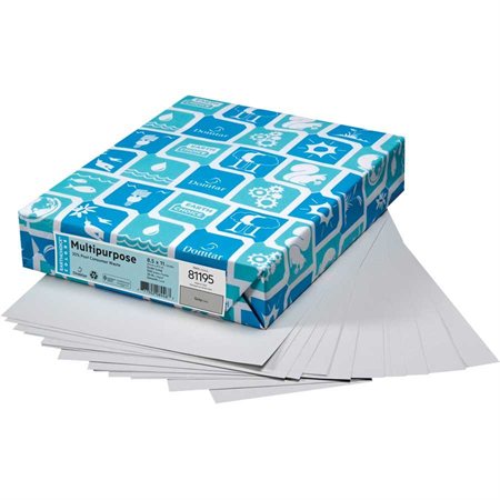 Papier couverture à usage multiples EarthChoice® Bristol Format lettre, 8-1/2 x 11" gris