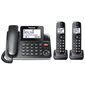 Téléphone KX-TGF87B 2-en-1 filaire | sans fil avec 2 combinés