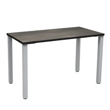 Innovations Contemporary Desk with Square Post Offset Legs Grey Dusk finish
