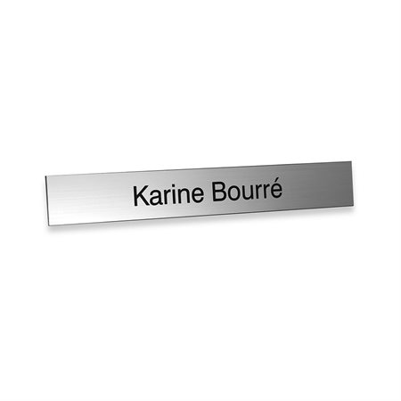 Engraved Name Plate 1 / 16'' x 1 x 7'' Silver