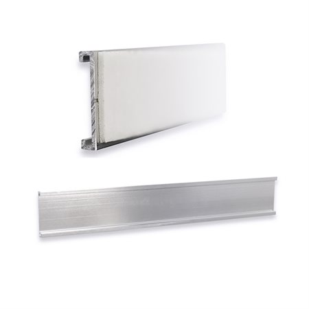 Adhesive Name Plate Holder 1 x 7'' Silver
