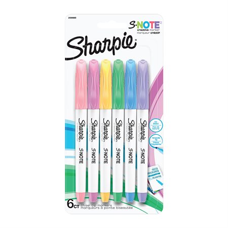 S-Note Chisel Markers - Pack of 6