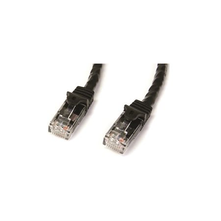 Câble Ethernet noir catégorie 6 de 10 pi