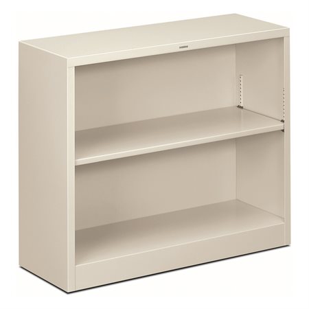 Brigade Steel Bookcase | 2 Shelves | 34-1 / 2"W | Light Gray F