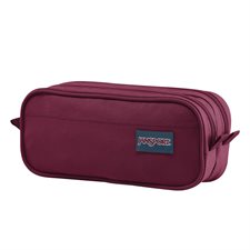 Dual Zippered pencil Case red