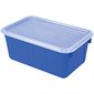 Small Cubby Bin with Cover blue