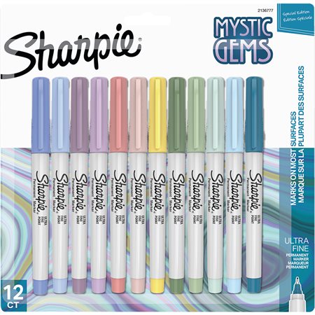  Sharpie Mystic Gem Pastel Permanent Markers - Pack of 12