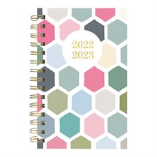Academic Daily/Monthly 12-month planner (2022-2023) honeycomb