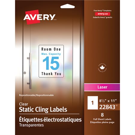 Repositionable Static Cling Labels